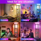 Shelf Floor Lamp with Drawer 2 USB-C Ports