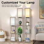 Shelf Floor Lamp with Drawer 2 USB-C Ports
