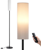 Floor Lamp Standing with Wrinkled Linen Lampshade Lamps