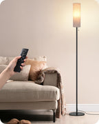Floor Lamp Standing with Wrinkled Linen Lampshade Lamps