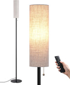 Floor Lamp Standing with Wrinkled Linen Lampshade Lamps