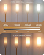 Floor Lamp Standing with Wrinkled Linen Lampshade Lamps