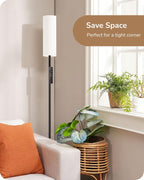 Floor Lamp Standing with Wrinkled Linen Lampshade Lamps