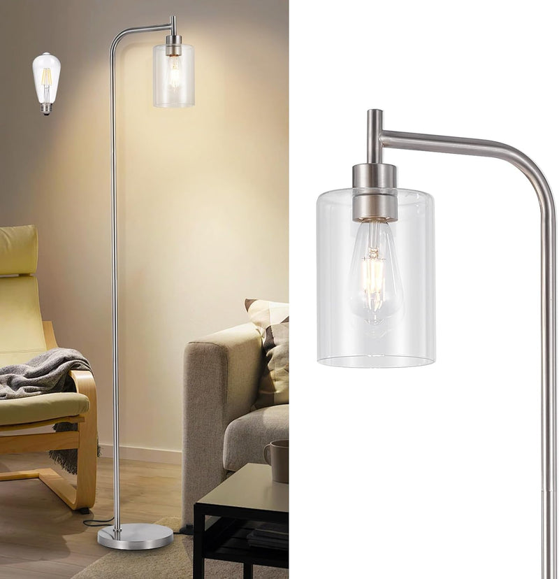 Floor Lamp Tall for Room: Nickel Standing