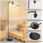 Floor Lamp Tall for Room: Nickel Standing