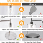 Floor Lamp Tall for Room: Nickel Standing
