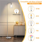 Floor Lamp Tall for Room: Nickel Standing