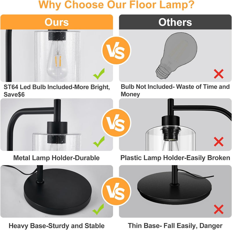Floor Lamp Tall for Room: Nickel Standing