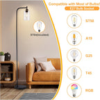 Floor Lamp Tall for Room: Nickel Standing