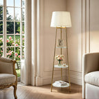 Floor Lamp with 3-Tier Shelves 150CM 3 Changeable