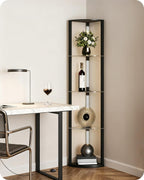 Floor Lamp with Shelves 4 Tier Wooden Standing