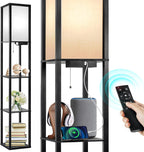 Floor Lamp with Shelves LED Column Modern USB