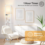 Floor Lamp with Shelves LED Column Modern USB