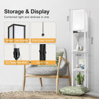 Floor Lamp with Shelves LED Column Modern USB