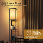 Floor Lamp with Shelves LED Column Modern USB