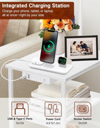 Floor Lamp with Shelves Remote Side End Table