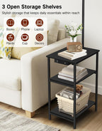 Floor Lamp with Shelves Remote Side End Table