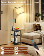 Floor Lamp with Shelves Remote Side End Table