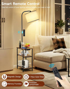 Floor Lamp with Shelves Remote Side End Table