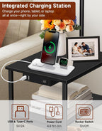 Floor Lamp with Shelves Remote Side End Table