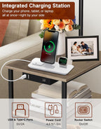 Floor Lamp with Shelves Remote Side End Table