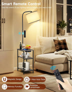 Floor Lamp with Shelves Remote Side End Table