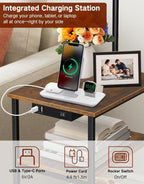 Floor Lamp with Shelves Remote Side End Table