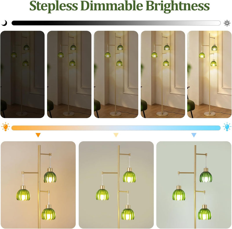 Floor Lamps for Living Room 3 Light Modern