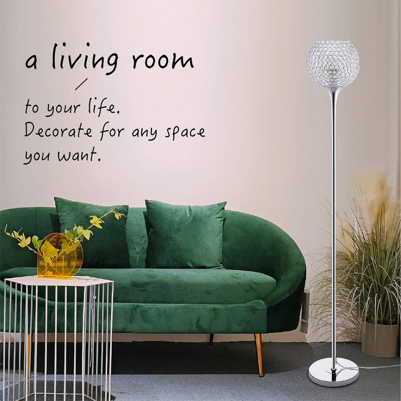 LED Floor Lamps for Living Room Modern Chrome