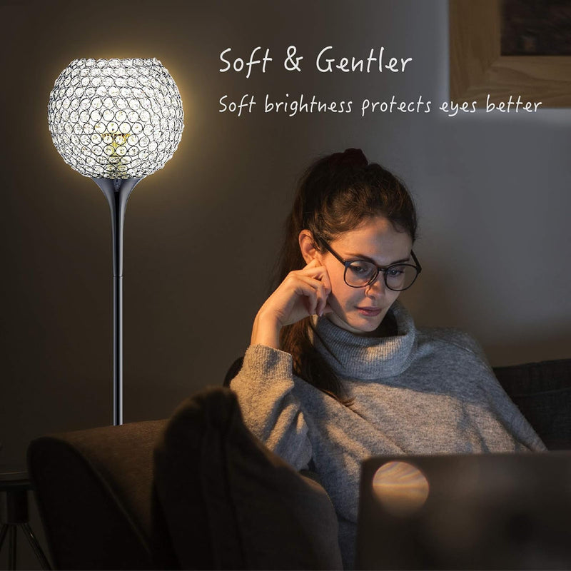 LED Floor Lamps for Living Room Modern Chrome