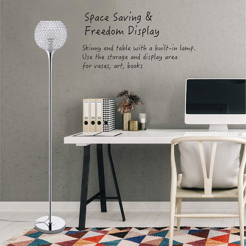 LED Floor Lamps for Living Room Modern Chrome
