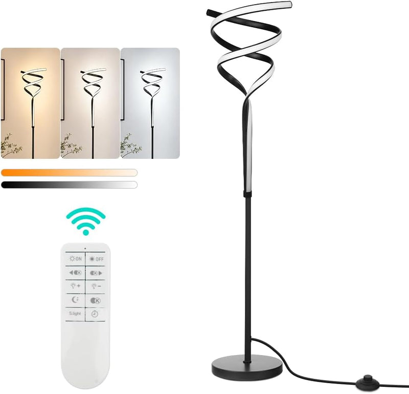 Floor Lamps for Living Room Spiral Dimmable Lamp