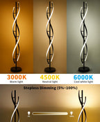 Floor Lamps for Living Room Spiral Dimmable Lamp