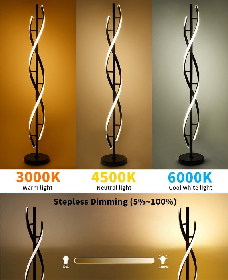 Floor Lamps for Living Room Spiral Dimmable Lamp