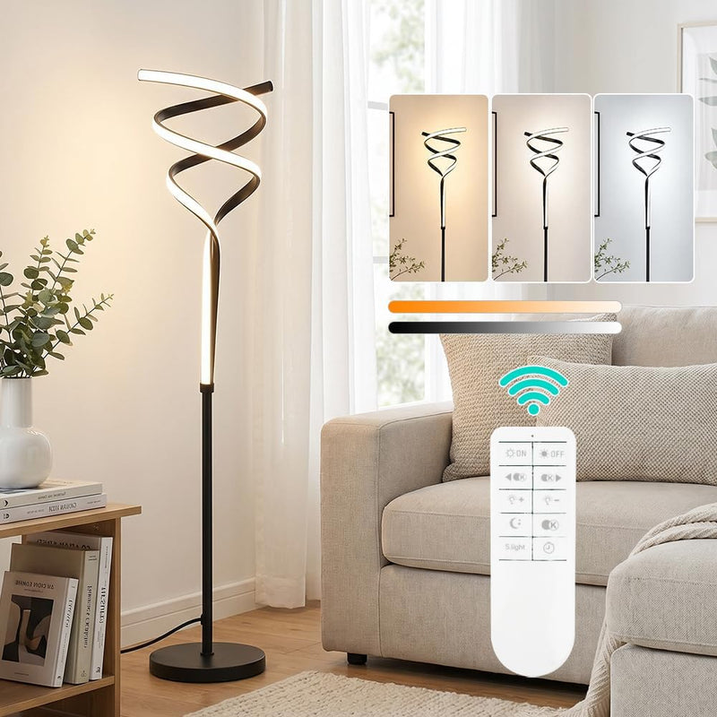 Floor Lamps for Living Room Spiral Dimmable Lamp