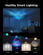 Floor Lamps Tri-Zone Independent Rgbic Ripple Lighting Lamp