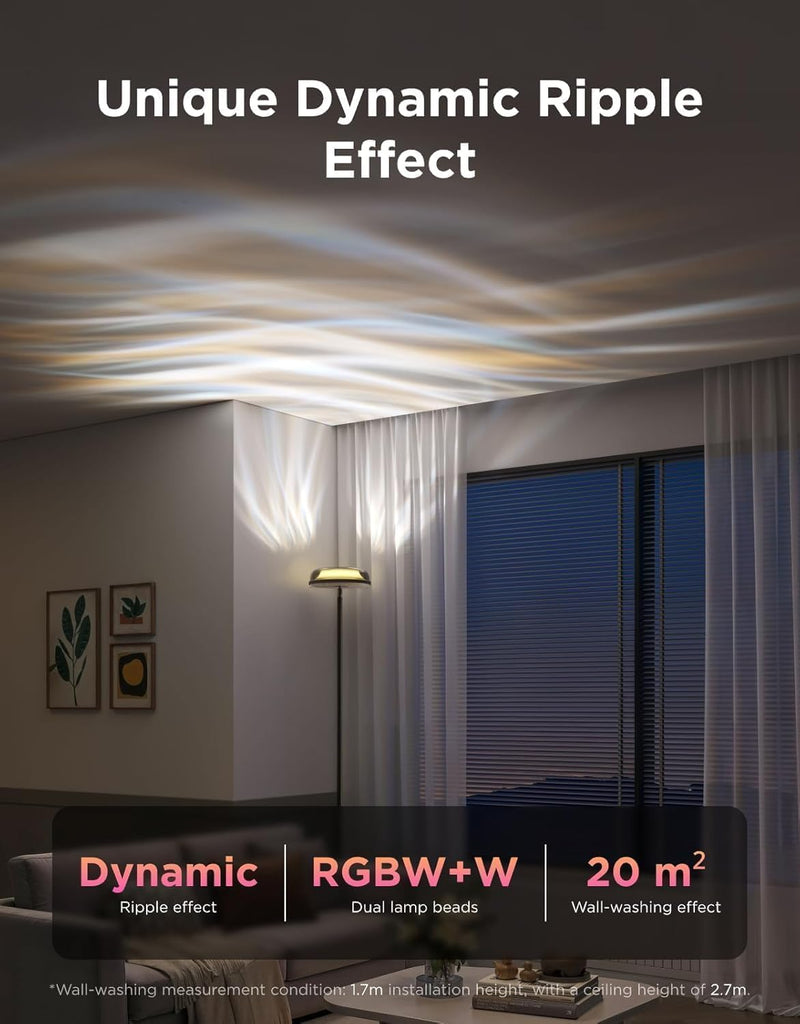Floor Lamps Tri-Zone Independent Rgbic Ripple Lighting Lamp