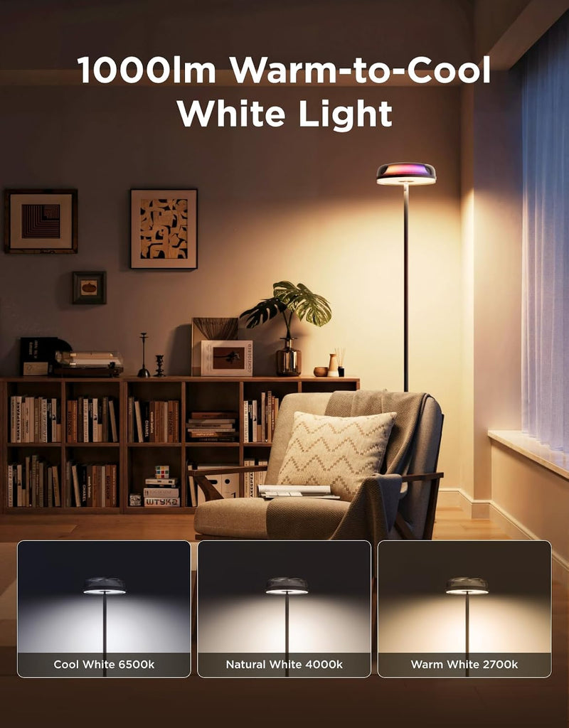 Floor Lamps Tri-Zone Independent Rgbic Ripple Lighting Lamp