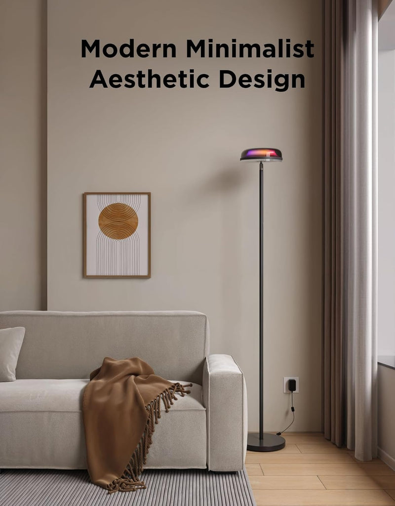 Floor Lamps Tri-Zone Independent Rgbic Ripple Lighting Lamp