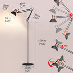 Floor Standing Reading Lamp Vintage Industrial Style 3