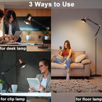 Floor Standing Reading Lamp Vintage Industrial Style 3