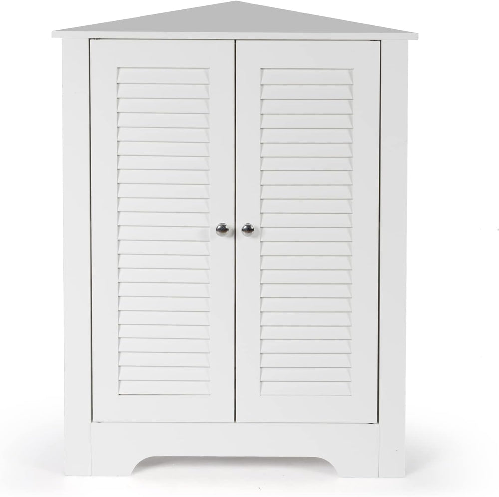 Floor Storage Cabinet Multipurpose Corner Shelf with Double