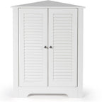 Floor Storage Cabinet Multipurpose Corner Shelf with Double
