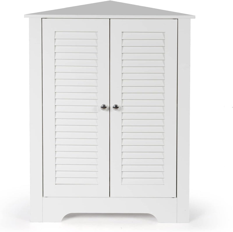 Floor Storage Cabinet Multipurpose Corner Shelf with Double
