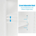 Floor Storage Cabinet Multipurpose Corner Shelf with Double