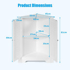 Floor Storage Cabinet Multipurpose Corner Shelf with Double