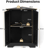 Floor Storage Cabinet Multipurpose Corner Shelf with Double
