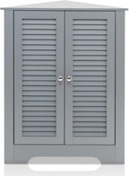 Floor Storage Cabinet Multipurpose Corner Shelf with Double