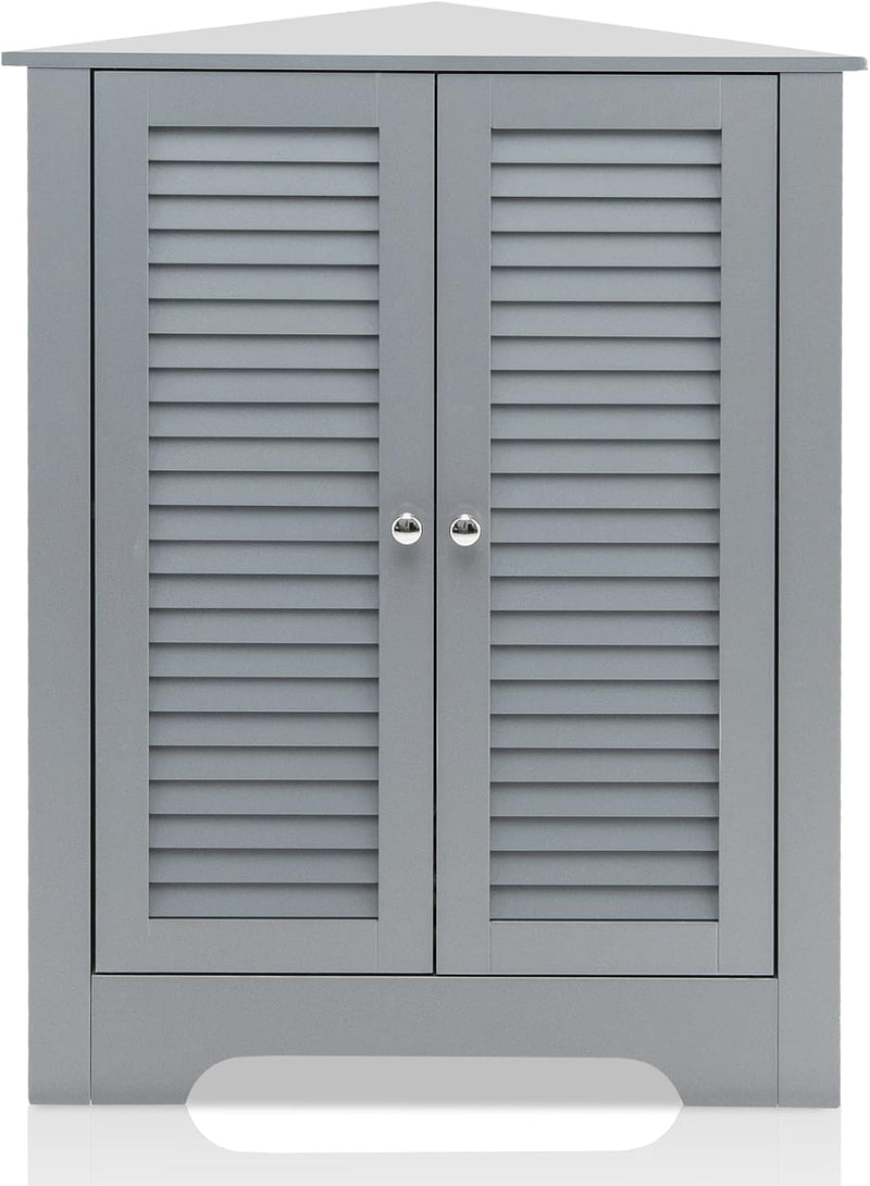 Floor Storage Cabinet Multipurpose Corner Shelf with Double