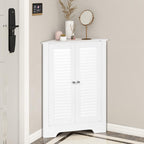 Floor Storage Cabinet Multipurpose Corner Shelf with Double